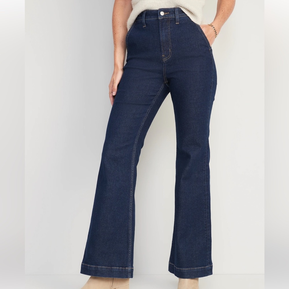 Extra High-Waisted 360° Stretch Trouser Flare Jeans for Women